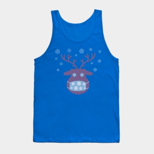 Reindeer with a medical protective mask Tank Top